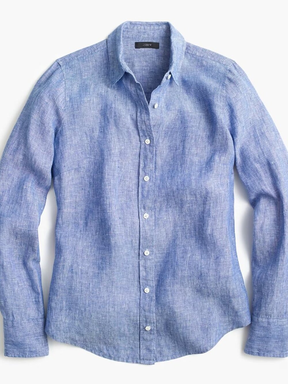 J. Crew Slim Perfect Heathered purple Linen Button-Down Shirt